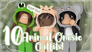 10 CUTE Animal Onesie CodesOutfit Ideas WITH LINKS xCandyc0rex [upl. by Tybald24]