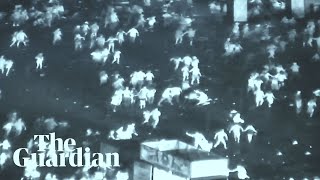 Las Vegas shooting newly released CCTV captures chaos [upl. by Locin88]