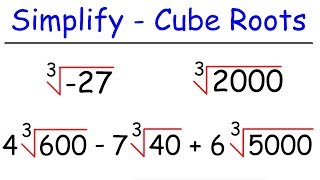 How To Simplify Cube Roots [upl. by Murage977]