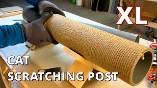 Cat Scratching Post with PVC pipes rope and glue  DIY [upl. by Terti]