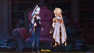 All Shenhe Voice Lines  Imaginarium Theater Lobby [upl. by Crofoot]