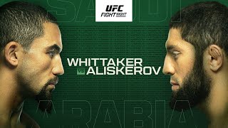 UFC SAUDI ARABIA LIVE WHITTAKER VS ALISKEROV LIVESTREAM amp FULL FIGHT NIGHT COMPANION [upl. by Ariel]