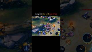 Enemy think they can in one vs four ☠️ mlbb mlbbshorts mobilelegends shortsfeed shorts short [upl. by Seedman]