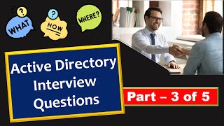 Active Directory Interview Q amp A Part3 activedirectory windows windowsserver education [upl. by Isle271]