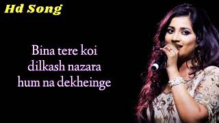 Bina Tere Koi Dilkash Nazara Hum Na Dekhenge  Shreya Ghoshal  Agar Tum Mil Jao  Sadabahar Gaane [upl. by Atiugal573]