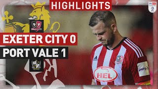 HIGHLIGHTS Exeter City 0 Port Vale 1 91223 EFL Sky Bet League One [upl. by Neural]