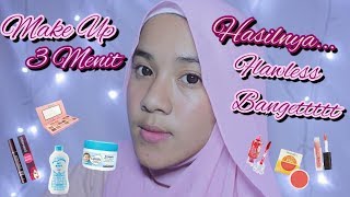 MakeUp 3 Menit MakeUp Challenge Flawless Cuman Pake Cussons Baby  Bedak Baby  By Metri Arindi [upl. by Noslien]