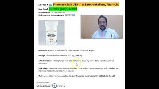 Ranexa ranolazine for treatment of Chronic Angina [upl. by Semela]