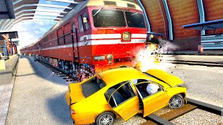 Train vs Car Crash Accident Gameplay Android  Car Crash And Accident 2 [upl. by Talmud845]