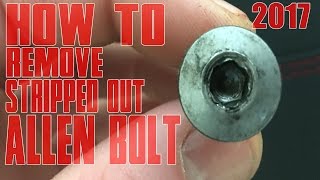 HOW TO Remove STRIPPED OUT Allen Bolt On MOTORCYCLE Hex Head Bolts Quick Easy Bike FIX TUTORIAL [upl. by Driskill]