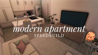 Modern Apartment Speedbuild 🤍  Roblox Bloxburg [upl. by Anaet104]