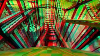 3D  Roller Coaster Tycoon 3  Stereo 3D anaglyph Test Red Cyan Glasses Video 2 [upl. by Eiltan]