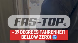 Fastop soft truck topper operating at 39 degrees bellow Zero [upl. by Rocray]