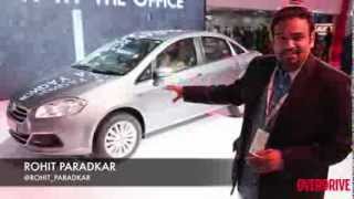 Fiat Linea facelift unveiled at 2014 Auto Expo [upl. by Merci]