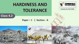 6 IFoS2020  Silviculture  Hardness and tolerance [upl. by Cinamod]