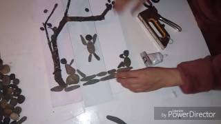 creation tableau avec des galetsrock art DIY لوحة فني بالخشب واحجار من الشاطئ [upl. by Paco]