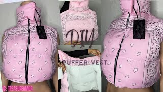 DIY PUFFER VEST🪡🧵 [upl. by Polloch]