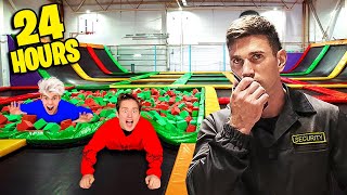 EXTREME HIDE AND SEEK IN TRAMPOLINE PARK FROM THE SECURITY [upl. by Attenyl]