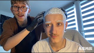 ASMR • Coiffure • Décoloration et Coupe with my Friend 💆🏼‍♂️💫 [upl. by Drogin]