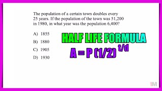 How to Use the Half Life Formula Exponential Decay [upl. by Dygal]