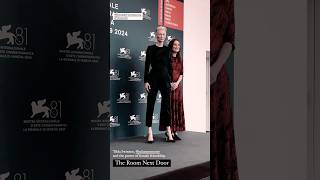 Tilda Swinton amp Julianne Moore at the press conference during Venice Film Festival tildaswinton [upl. by Anyal]