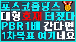 🥇포스코홀딩스 대형 호재 터졌다 PBR1배 간다면 1차목표 여기네요💝 posco홀딩스 주가 전망 에코프로머티 주가 전망 두산로보틱스 [upl. by Einad]