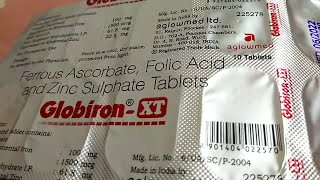 Ferrous AscorbateFolic Acid and Zinc Sulphate Tablets Globiron XT uses and reviewReview in hindi [upl. by Norok247]