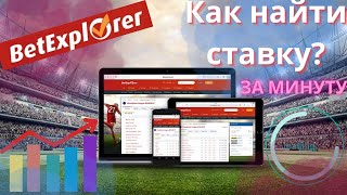 Ставка за минуту Обзор сайта спортивной статистики BetExplorer [upl. by Diandre]