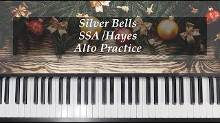 Silver Bells  SSA  Hayes  Alto Practice with Brenda [upl. by Riannon]