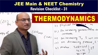 Thermodynamics  Revision Checklist 31 for JEE amp NEET Chemistry [upl. by Dexter417]