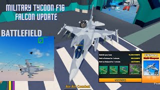 Military Tycoon F16 Falcon Update in Military Tycoon Roblox roblox militarytycoon [upl. by Sharpe]