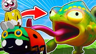 Riding A GIANT Ladybug 🐞 Roblox Escape the CRAZY Chameleon [upl. by Buffum]