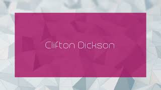 Clifton Dickson  appearance [upl. by Naloc]