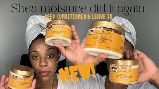 Shea moisture’s New amp improved Raw shea butter deep conditioner amp leave in conditioner [upl. by Saravat]