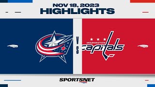 NHL Highlights  Blue Jackets vs Capitals  November 18 2023 [upl. by Tigdirb291]