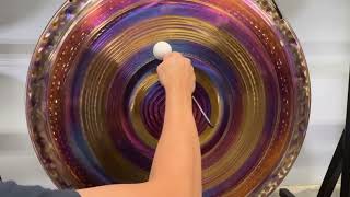 34quot Grotta Sonora Deep Gong  Purple Gold Spiral No 1  The Gong Shop [upl. by Buffy]