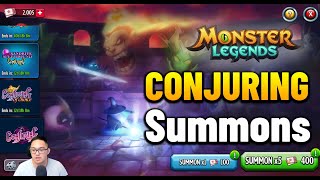 Conjuring Summons UP TO 5x on Monster Legends [upl. by Ixel]