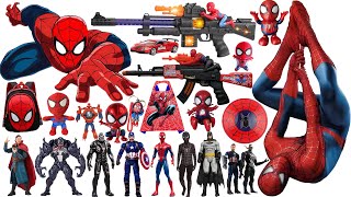 Spider Man action doll  Marvel popular toy collection  Marvel toy gun collection unboxing [upl. by Anisamot931]