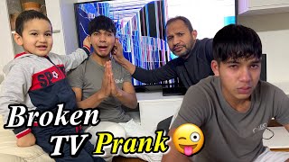 Broken TV Prank On Papa 🤣Prank Gone Wrong 😭 [upl. by Florette201]