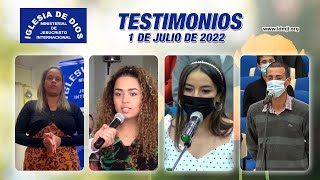 Testimonios 1 de julio de 2022  Iglesia de Dios Ministerial de Jesucristo Internacional [upl. by Denbrook358]