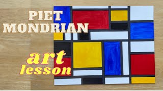 Create Bold Piet Mondrian Art  Easy [upl. by Ragas135]