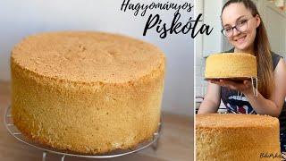 HAGYOMÁNYOS PISKÓTA🎂  BebePiskóta [upl. by Nyrhtac966]