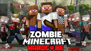 100 Players Simulate a Zombie Outbreak in Hardcore Minecraft [upl. by Woodsum]