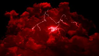 Red Thunderstorm Flashing Lightning 10 Hours Wallpaper Screensaver Background Video 4K OLED [upl. by Nnalyrehs]