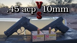 45 acp VS 10mm Ballistics Gel Test [upl. by Horlacher194]