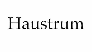 How to Pronounce Haustrum [upl. by Nylia]