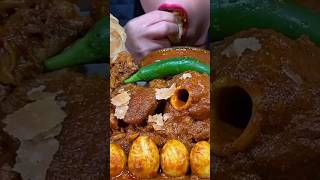 PURI KOSHA MANGSHO JHOL EATING ASMR 🥵 [upl. by Lorrimer]