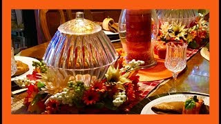 Fall DIY 🍁Dollar Tree Fall Centerpiece Glass LIGHT UP Pumpkin 🍁 [upl. by Aittam325]