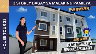 House Tour 33  Treelane Residences in Imus Cavite  3 Storey Townhouse  Only 5k To Reserve [upl. by Naima]