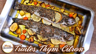 Truites au Thym et Citron au Four  Recette Facile et Rapide [upl. by Amerak740]